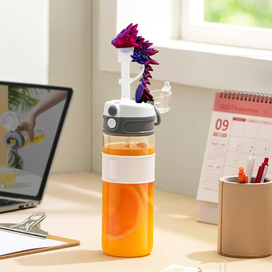 3D Dragon Straw Cover Dust-Proof Protector for 30/40oz Cup Reusable Straw Topper Novelty Cup Accessories