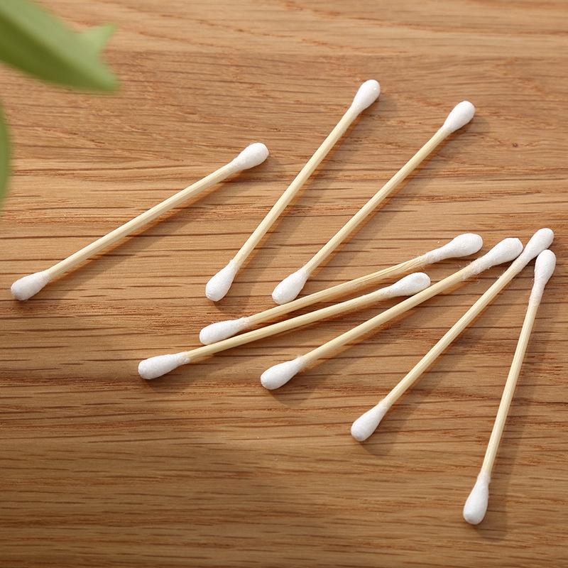 100 Double-Headed Disposable Cotton Swabs for Makeup Removal and Ear Cleaning
