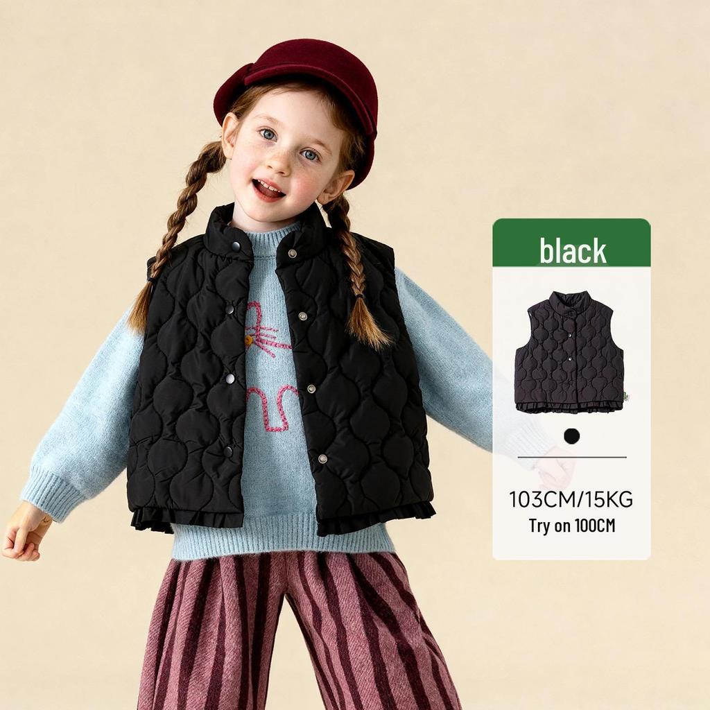 Tongbei Kids' 2025 Winter Warm & Windproof Vest - Versatile & Stylish