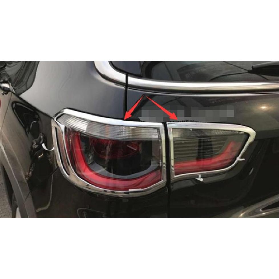 ABS Chrome Rear Light Lamp Frame Tail Trim For 2017- JEEP Compass 4pcs