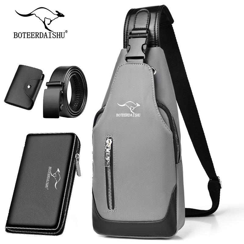 Męska wodoodporna torba crossbody z tkaniny Oxford - styl koreański, modna torba na jedno ramię