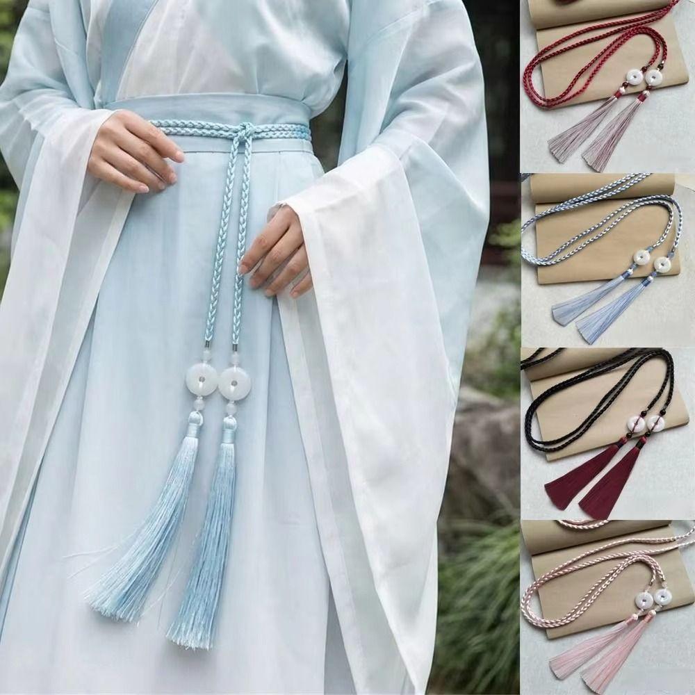 Chinese Style Waist Rope Pendant Tassel Waist Cord Retro Thin Belt  Hanfu Accessories