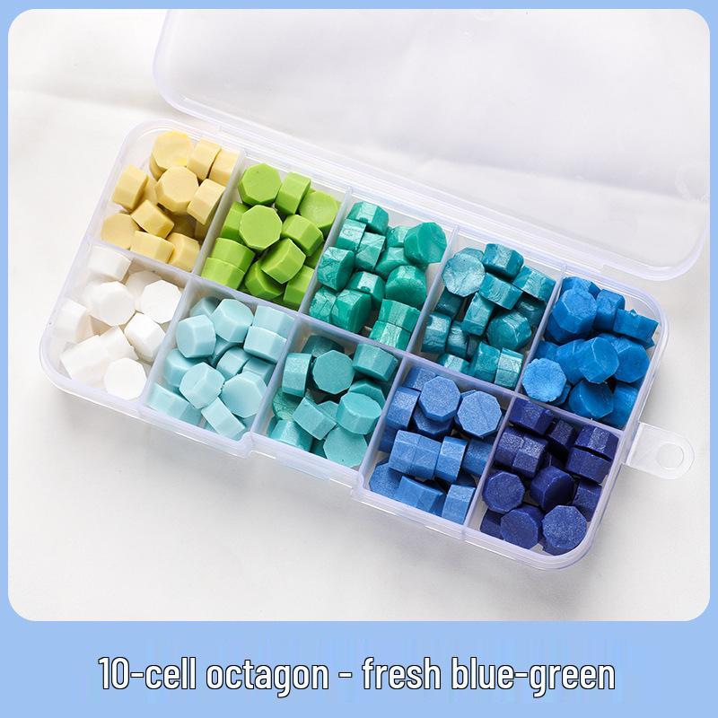 Sunflower Sealing Wax Granules In Transparent Box - Grid-Style Set with 10/15/24 Colors for Stamps