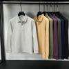 100% Cotton Luxury Polo Shirt Long Sleeve Men'S Classic Simple Solid Color Business Casual Spring Autumn Comfort Premium T-Shirt
