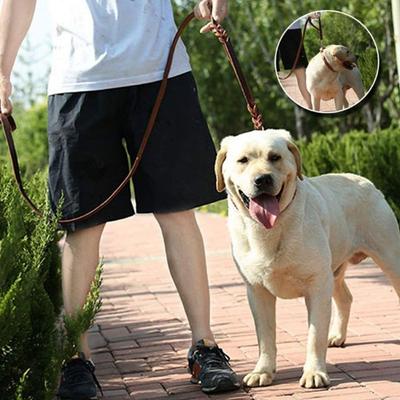Pet Products With Copper Hook Leather Braided Dog Leash Long Soft Dog Traction Rope Comfortable Durable Medium Large Pet