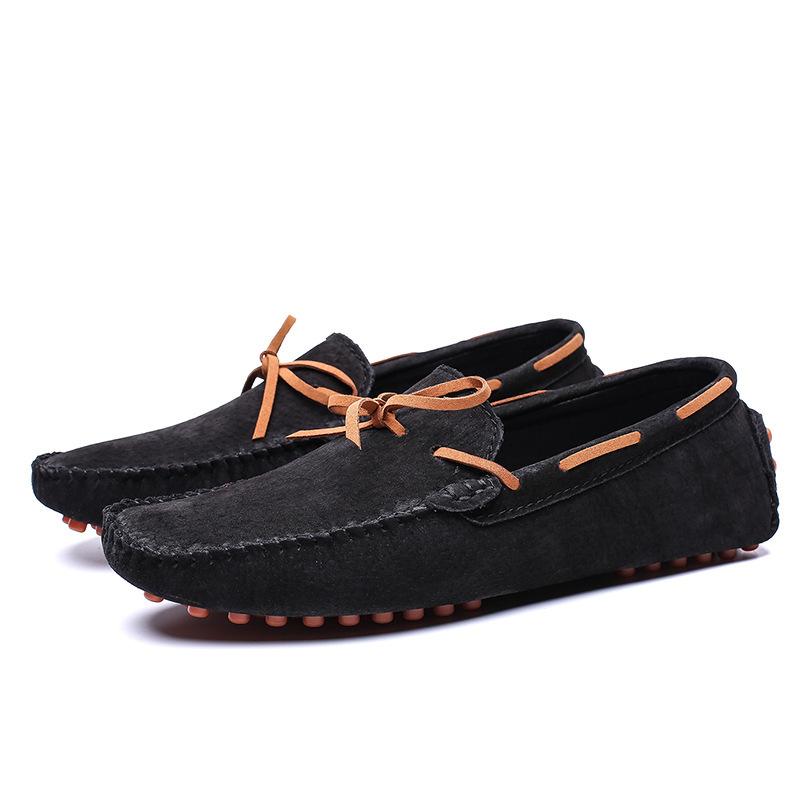 Summer New Large-size Men's Casual Leather Pigskin Doudou Shoes, Foreign Trade Explosion, One-pedal Men's Leather Shoes