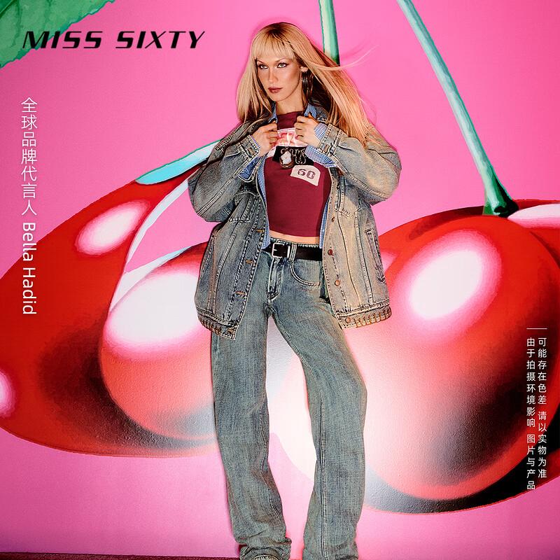 

MISS SIXTY Women s Bella Hadid Patchwork Straight-Leg Jeans 28