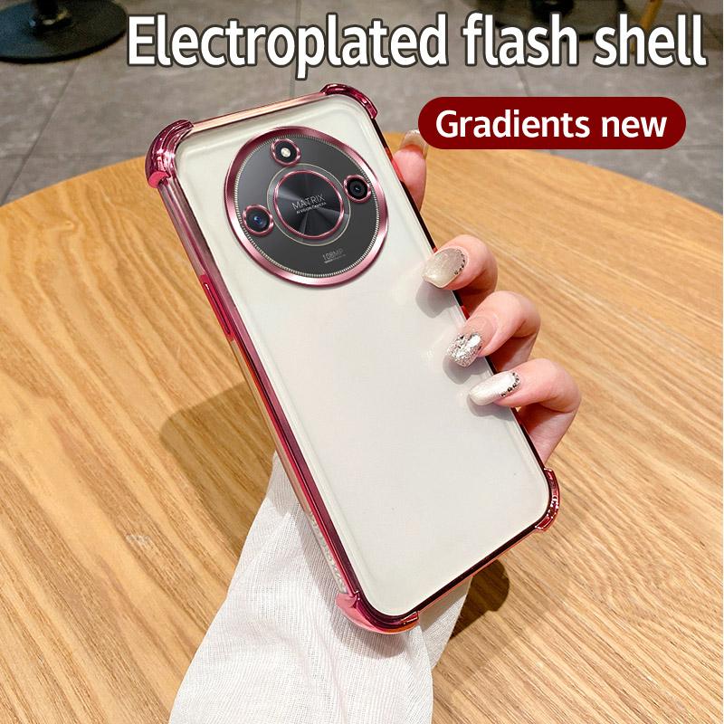 For Honor X9B Case Honor Magic 6 Lite Phone Case Shiny Glitter Plating Silicone Camera Lens Soft Back Cover