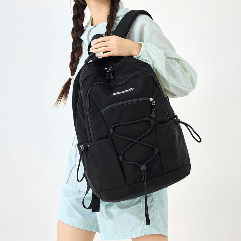 Schoolbag Mountain Dopamine Contrast Rope Backpack Couple Vitality Outdoor Hiking Anti-splashing Backpack