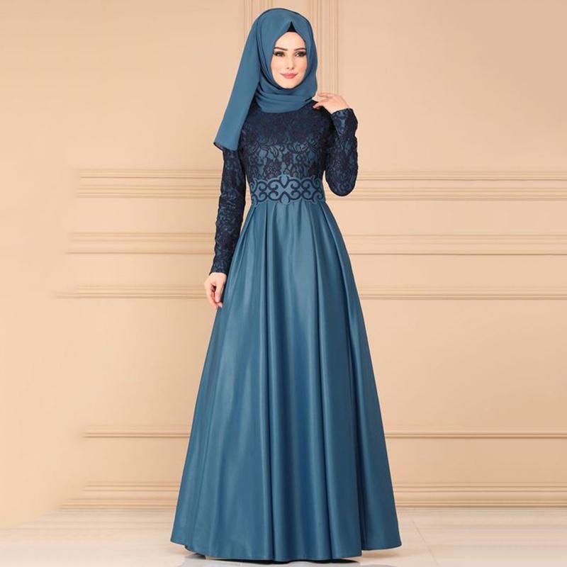 Buy Fashion Women Vintage Arabian Style Muslim Elegant Long Sleeve High  Waist Maxi Dress Long Dress at affordable prices  free shipping, real  reviews with photos  Joom