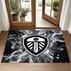 Leeds United Football Design Crystal Velvet Rug Soft Decorative Mat for Bedroom Entrance