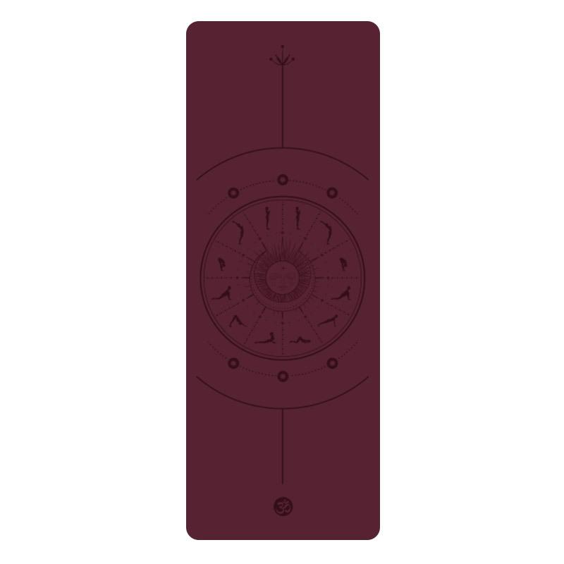 

5 мм [Crown Sun Salutation Edition] Натуральный каучуковый нескользящий коврик для йоги Резиновый коврик