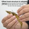 Live Bait Hooks 5/10/15/20Pcs Luminous Shrimp Hooks, Glow-in-the-dark Fishhook with Barb, High Saltwater Fishing Carbon Steel Hook for Freshwater
