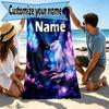 Custom Name Personalized How to Train Your Dragon Print Beach Towel, for Trip Camping Beach Party Home Decor, Birthday Gift for Family & Friends