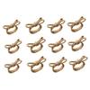 ABKP-12Pcs Linen Braided Bows Napkin Ring Set, Handmade Flower Shaped Jute Ring, Table Decoration For Weddings