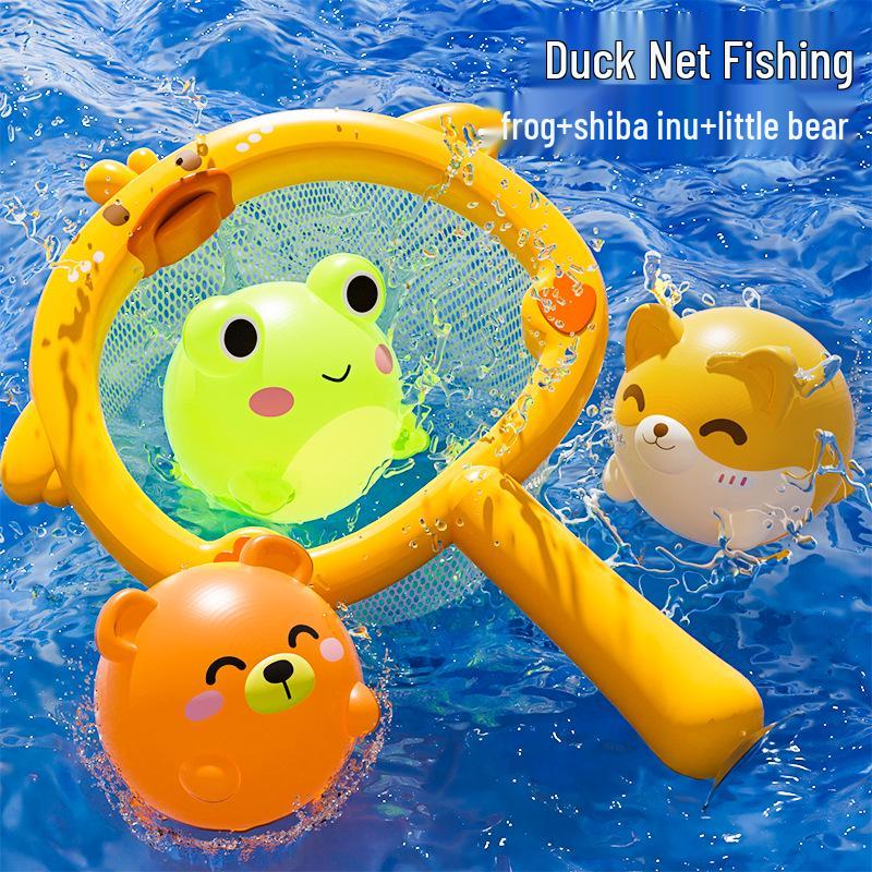 Cross-border Baby Bath Toys: Little Yellow Duck Scoop for Children Ages 0-3 – Water Play, Light-Up Toys for Bathroom and Swimming
