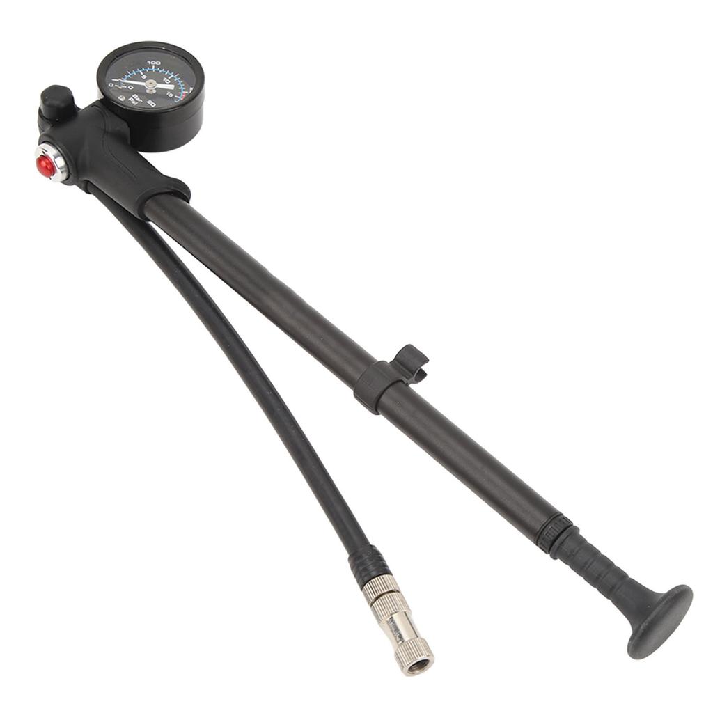 Bike Pump Portable Aluminum Alloy Bike Pump with Air Pressure Gauge for Pneumatic Shock Absorbers Front Forks