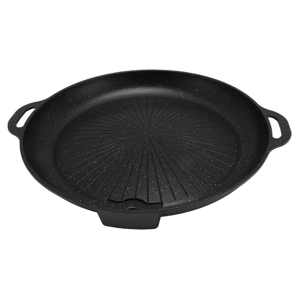 Grill Pan Griddle Aluminum Alloy Erosion Resistant Portable BBQ Grill Tray Oven Pan for Home Outdoor Camping Picnic