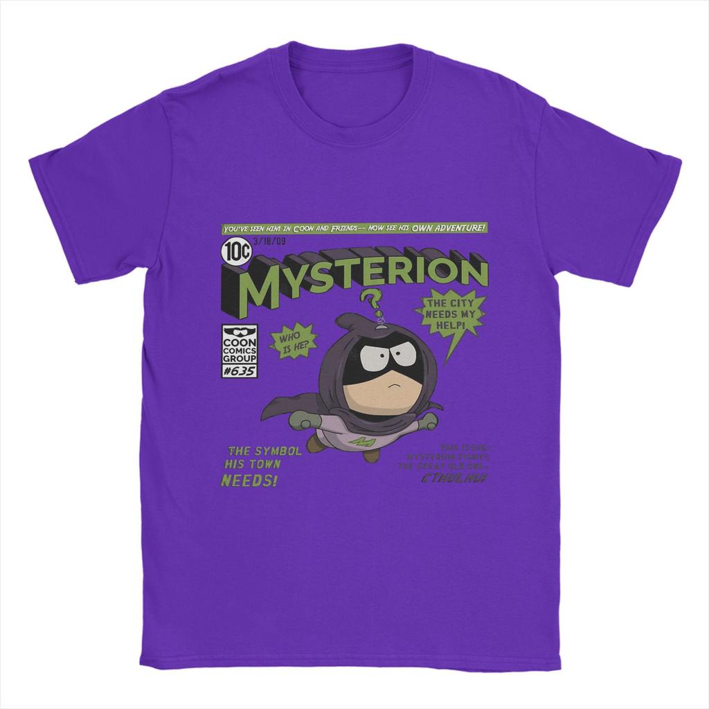Leisure Souths Parks T-Shirts Men Round Neck 100% Cotton T Shirts Mysterion Short Sleeve Tee Shirt Plus Size Clothes