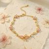 Bracelet Mori flower bow small fresh bracelet, environmentally friendly copper inlaid zircon high quality