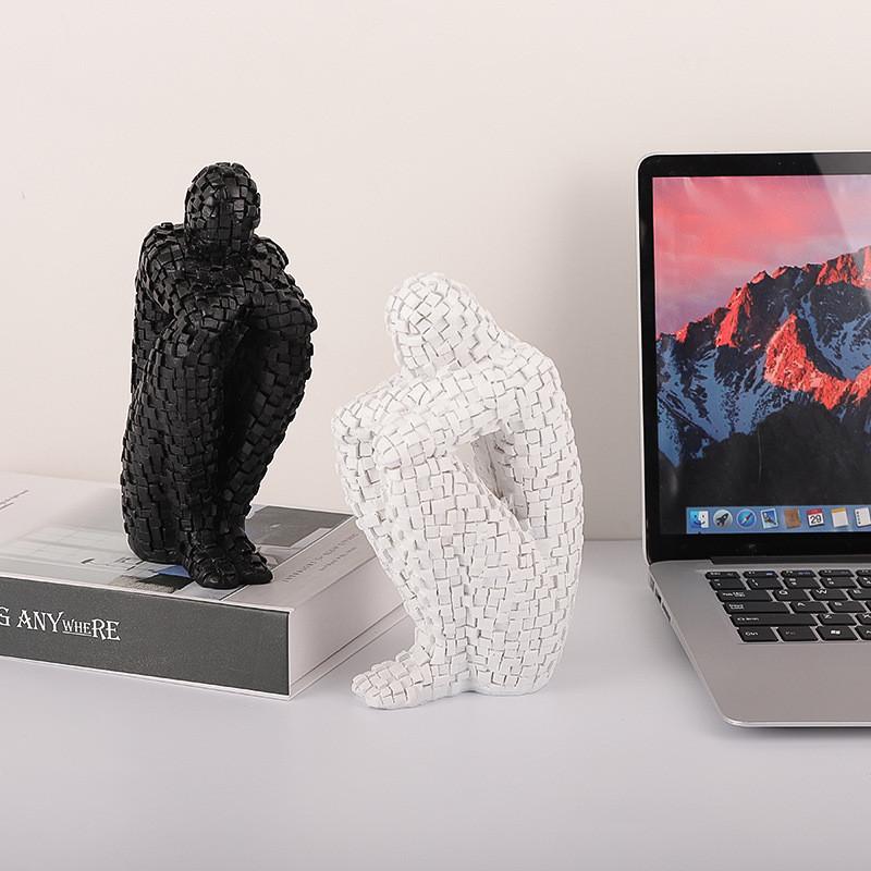 Minimalist Modern Mosaic Resin Sculpture For Home Office Living Room Decor Gift