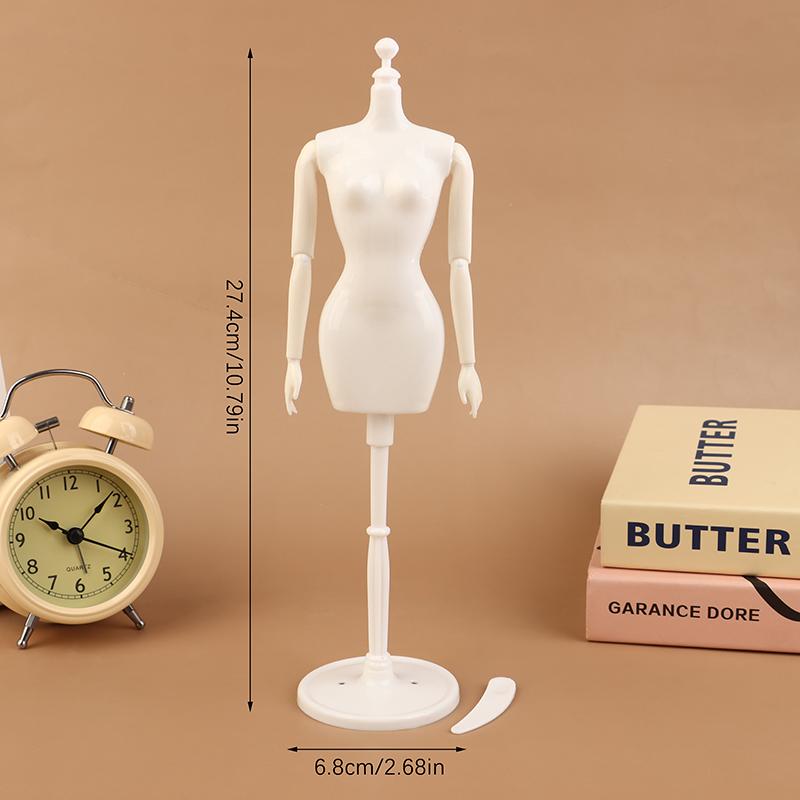 1:6 Doll Mannequin Coat Hanger Dollhouse Doll Skirt Support Wedding Mannequin Stand Humanoid Model Toy Doll Gown Display Form
