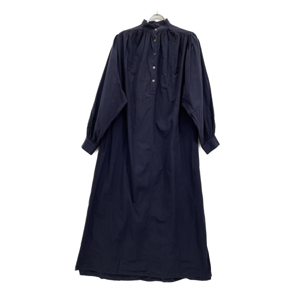 Ron Herman ×TEN 3310300108 Navy Gathered Stand Collar Dress dress Not written NavyUsed