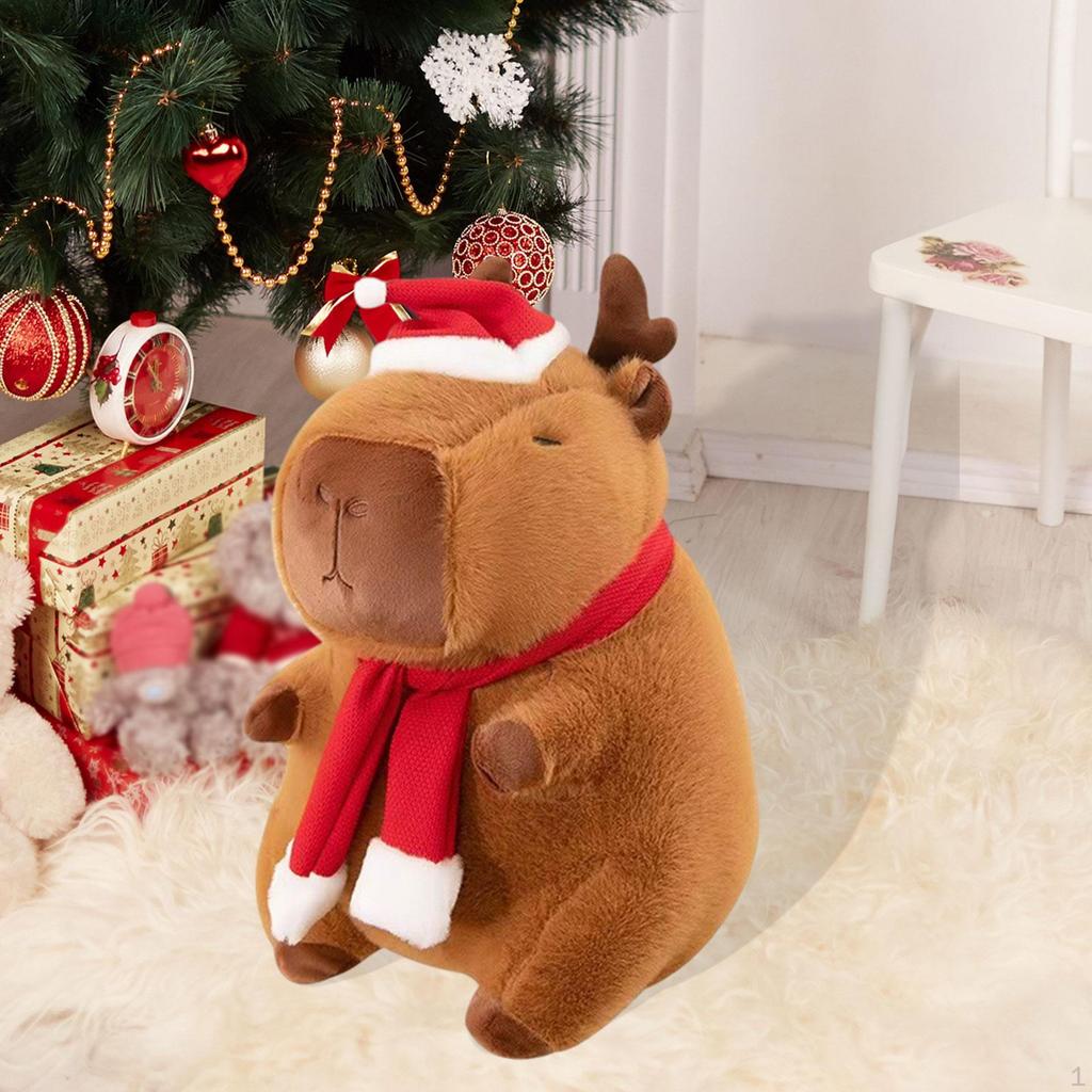 Capybara Toy Figure Lovely Sofa Ornament Soft Stuffed Animal Xmas Party Favors Hugging Toys for Boys