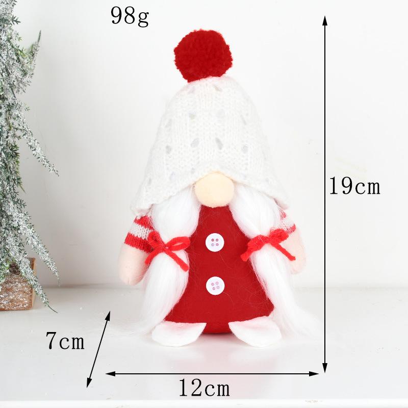 

Вязаная шапка-шар из шерсти Кукла с белой бородой Старик Безликая Кукла Украшение для дома Орнамент