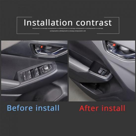 Glänzendes Piano-Schwarz Fensterheber-Schalter Verkleidung Aufkleber für Subaru Crosstrek 2024+