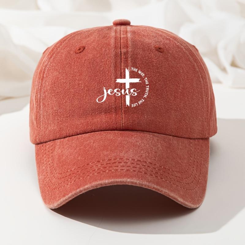 Fashionable Cross Print Baseball Cap Retro Washed Duck Cap High Quality Versatile Casual Fishing Hat