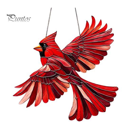 

Красная птица подвесное украшение акриловая летящая птица подвеска крылатая красная птица ловец солнца украшение для окна рождественской елки 20cm красный