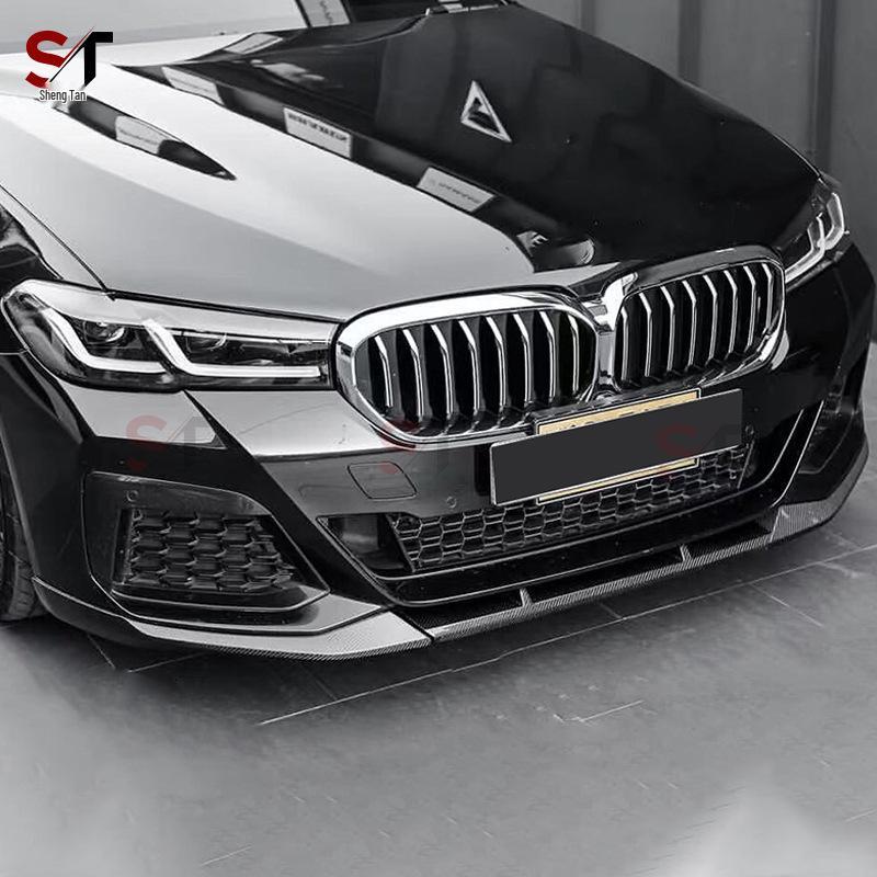 Carbon Fiber Front Lip Splitter for BMW 5 Series G30/G38 (Late Model) - MP Style Chin Diffuser Body Kit.