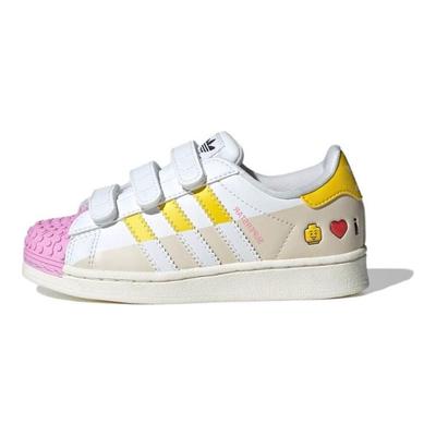LEGO x Superstar CF C I Love Lego - Różowe Sneakersy Dziecięce Biały Chmurny Biały Żółty IF2910
