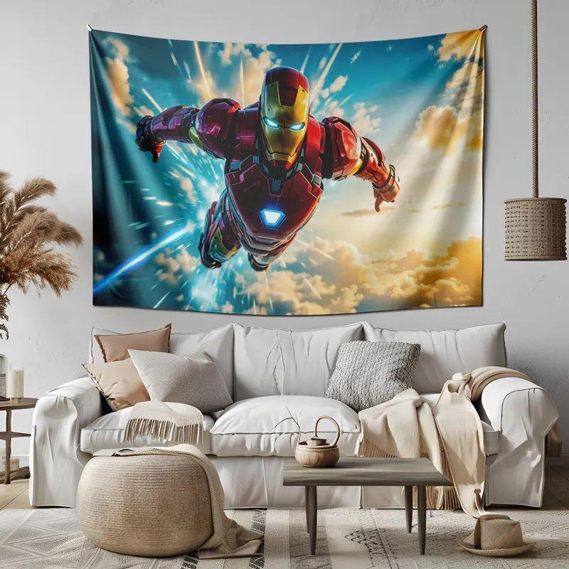 Iron Man tapestry, Marvel superhero red 75x100 чёрный