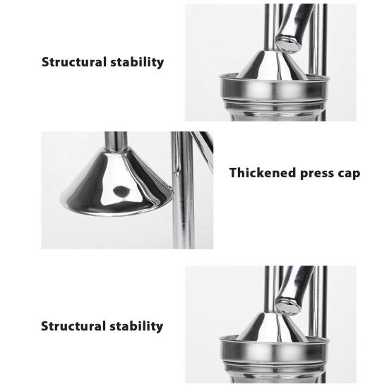 Manual Hand Press Stainless Steel Juicer Heavy Duty Citrus Lemon Squeezer for Orange Lime Easy To Clean Home Kitchen Helper