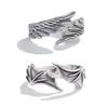 1 Pc/Pair New Vintage Angel Demon Wings Hip Hop Adjustable Couples Rings for Men Women Silver Color Retro Punk Style Jewelry