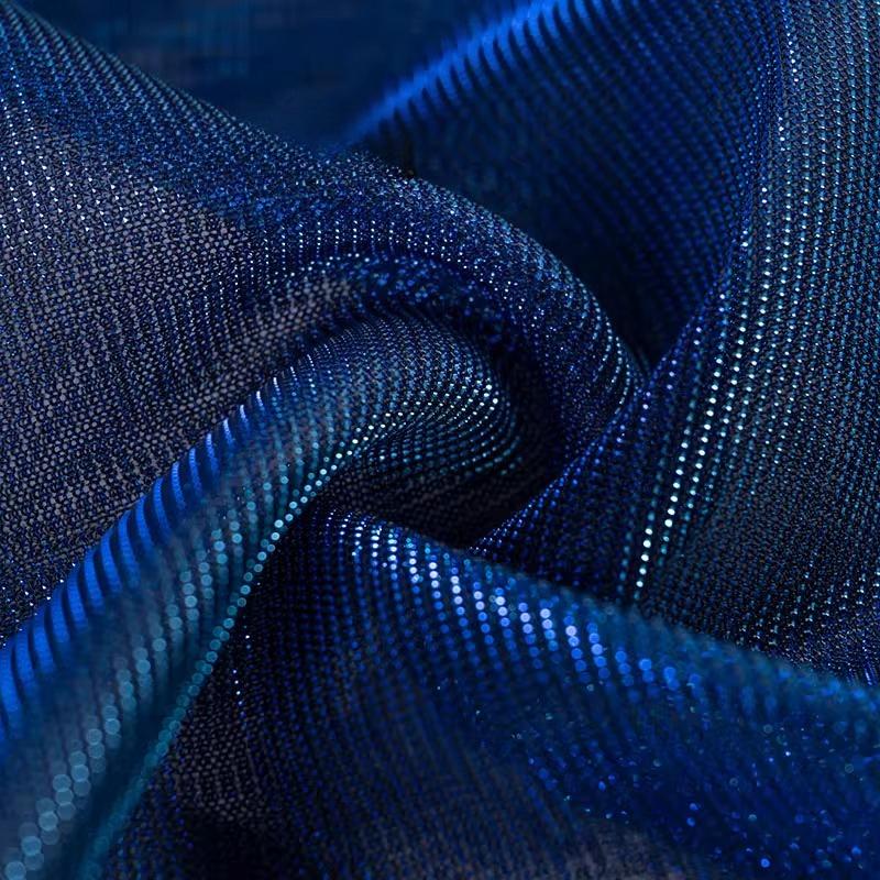 Party Dress Fabric Shiny Flashing Mesh Light Fabric Rridescence Mesh Magic Color for DIY Wedding Dress Cosplay Material