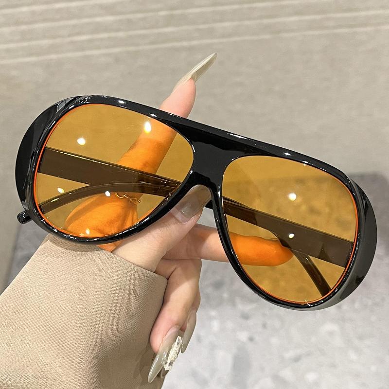 INS Popular Oversized Pilot Sunglasses in Vintage Aviator Sun Glasses Women Man Trendy Luxury Brand Design Outdoor Shades