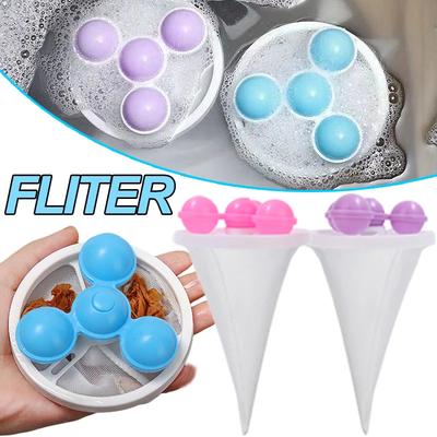 Sacchetto filtro riutilizzabile per lavatrice, raccogli pelucchi galleggiante, peli di animali domestici, rimozione dello sporco, strumenti per la pulizia delle palline per bucato in rete