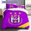 Set Copripiumino Trapuntato con Motivo RSC Anderlecht Decorazione per la Casa Regalo (1 * copripiumino + 2 * federe senza imbottitura).xwn