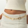 Ingemark Vintage Simple Gold Color Metal Waist Belts Dress Chain for Women Trendy Irregular Adjustable Bikini Belt Body Jewelry