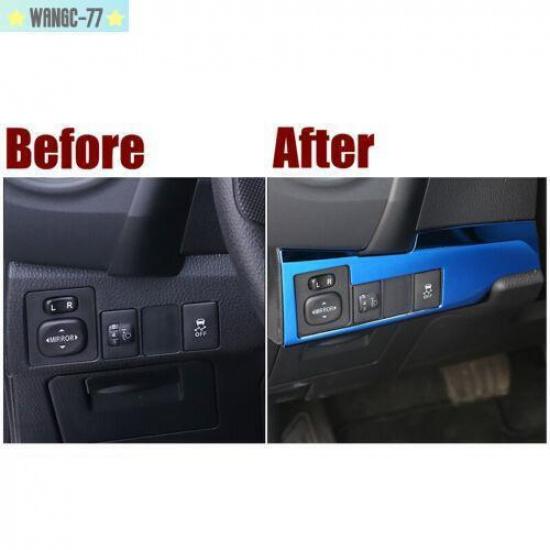 Blue Titanium  Headlight Switch Panel  Cover Trim For Toyota Corolla 2017-18 New