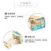 Golden Square Rhinestone Crystal Zircon Metal Cufflinks Men's Cuffs With Studs French Shirt Button