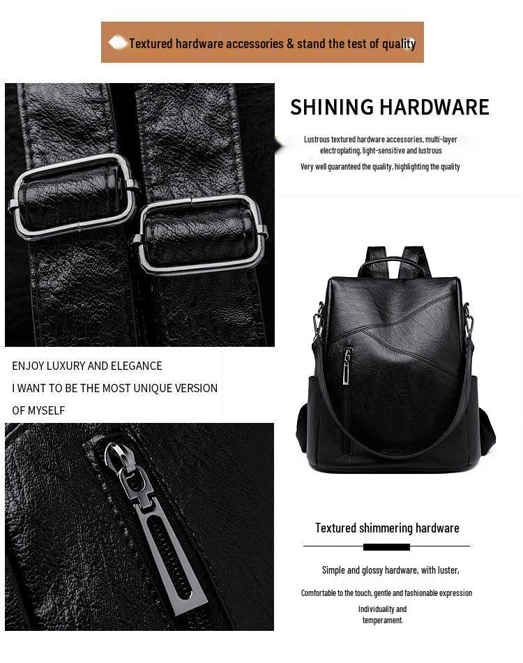 Large Capacity Women's Retro Fashion Backpack - Versatile European & American Style for Commuting