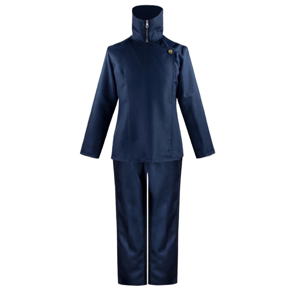 Anime Jujutsu Kaisen Cosplay Toge Inumaki Cosplay Kostym Tatuering Klistermärke Peruk Kostymer Halloween Julfest Kläder För Kvinnor