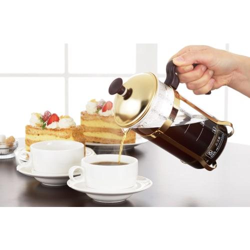 Yoshikawa Coffee Press/Tea Server, 750ml French Press, 5-Cup Capacity, Graduated, Made in Japan, Mocha Brown, SJ3306