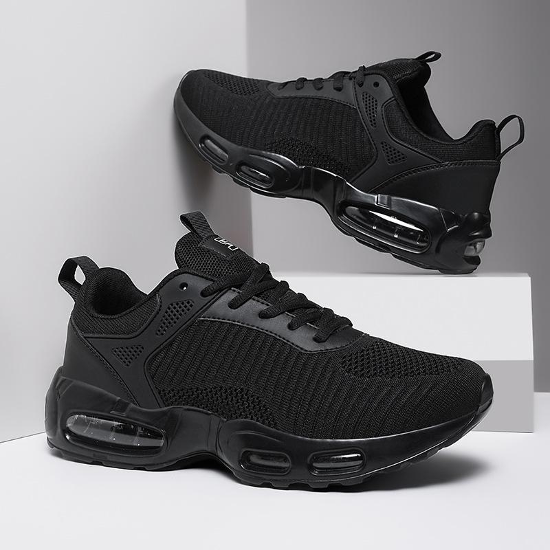 22 lässige Luftpolster-Sportschuhe mit gewebtem Obermaterial für Frühling und Herbst, bequem, atmungsaktiv, Laufschuhe, leicht und verschleißfest
