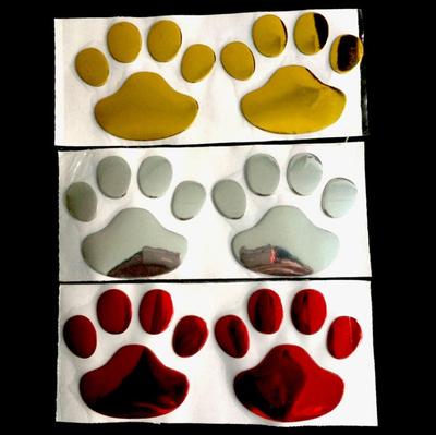 Auto Accessories Car Sticker Cool Design Paw 3D Animal Dog Cat Footprint Decal Car PVC Sticker Car Decal