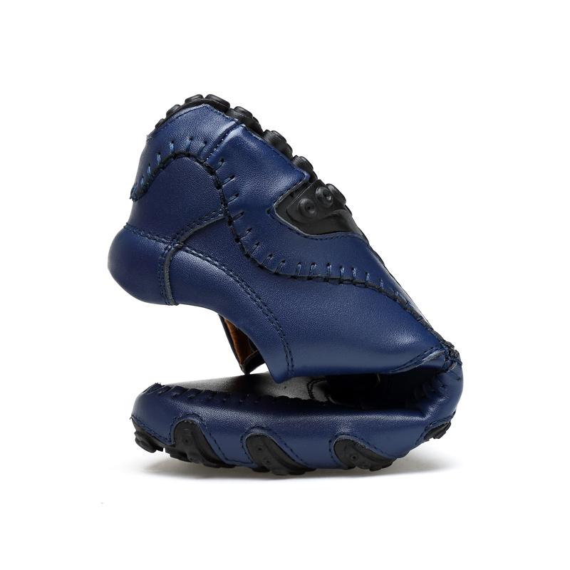 Britský styl pravá kůže Muži Boty pro volný čas Mokasíny Prodyšné boty na řízení mokasíny Pánské ploché boty